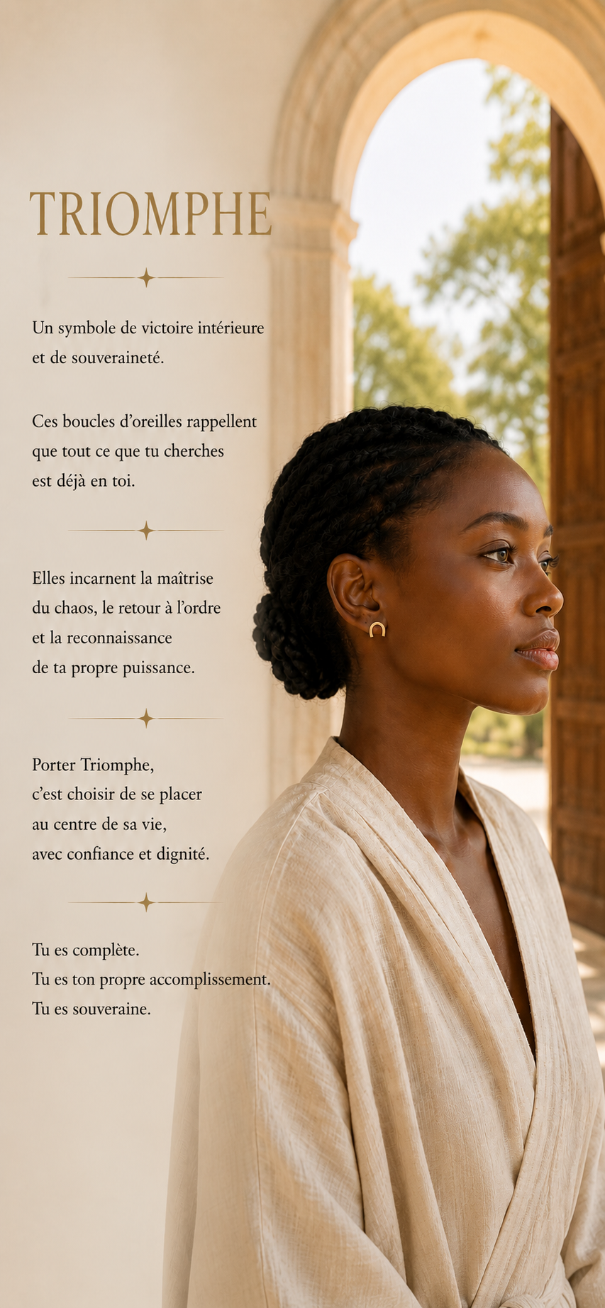 Boucles d'oreilles Triomphe * L'être revient sur son trône