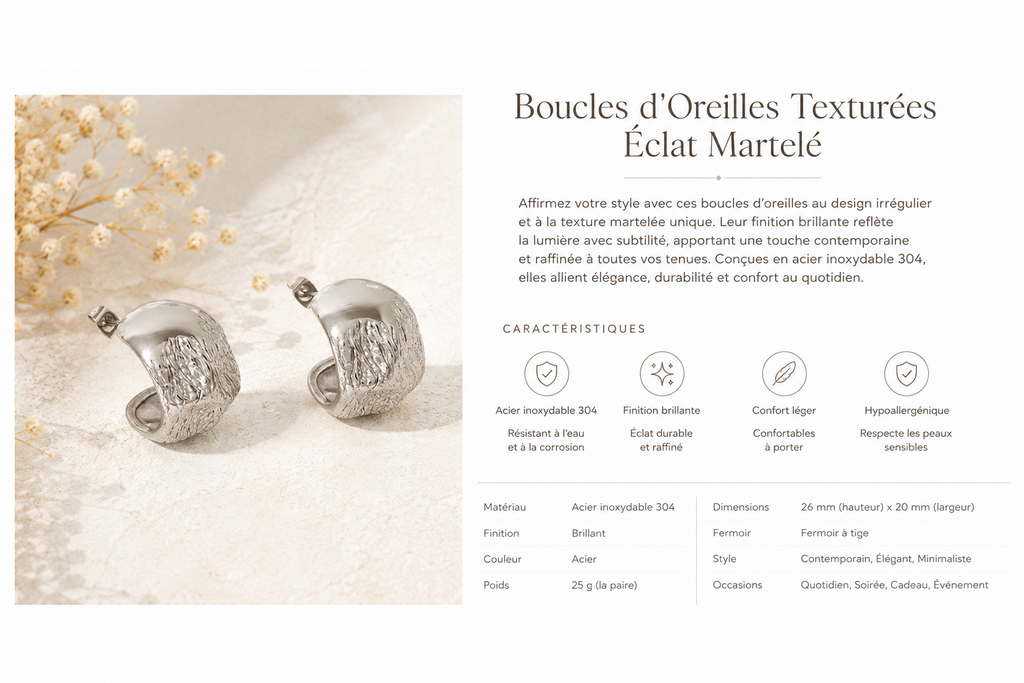Boucles Eclat Brut