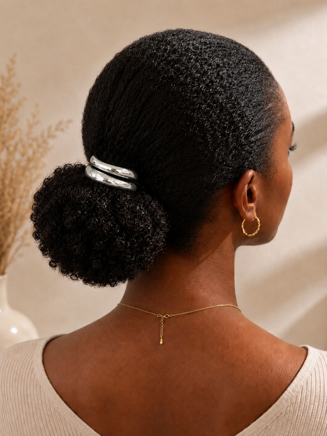 Attache cheveux Argent Épure