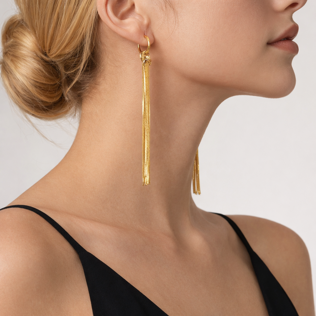 Kaïra Earrings – Gold Cascade