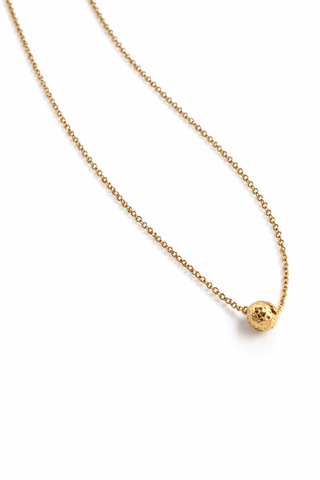 Collier boule martelée – acier inoxydable (or / argent)