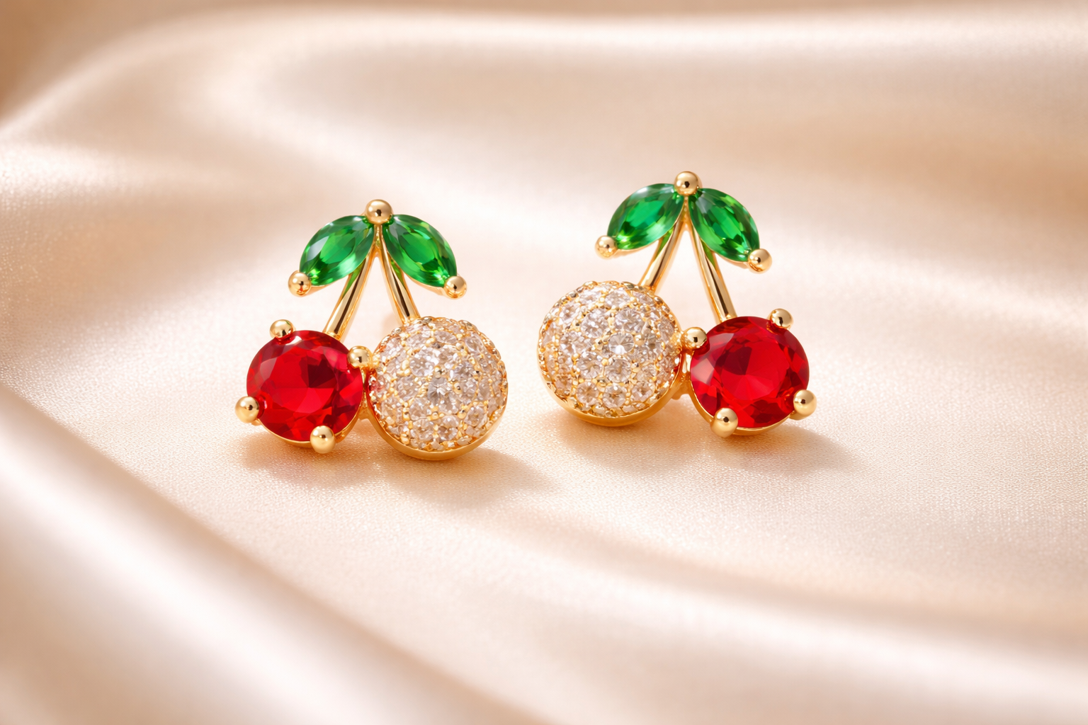 Boucles d’Oreilles Cerise Luxe – Éclat façon Rubis