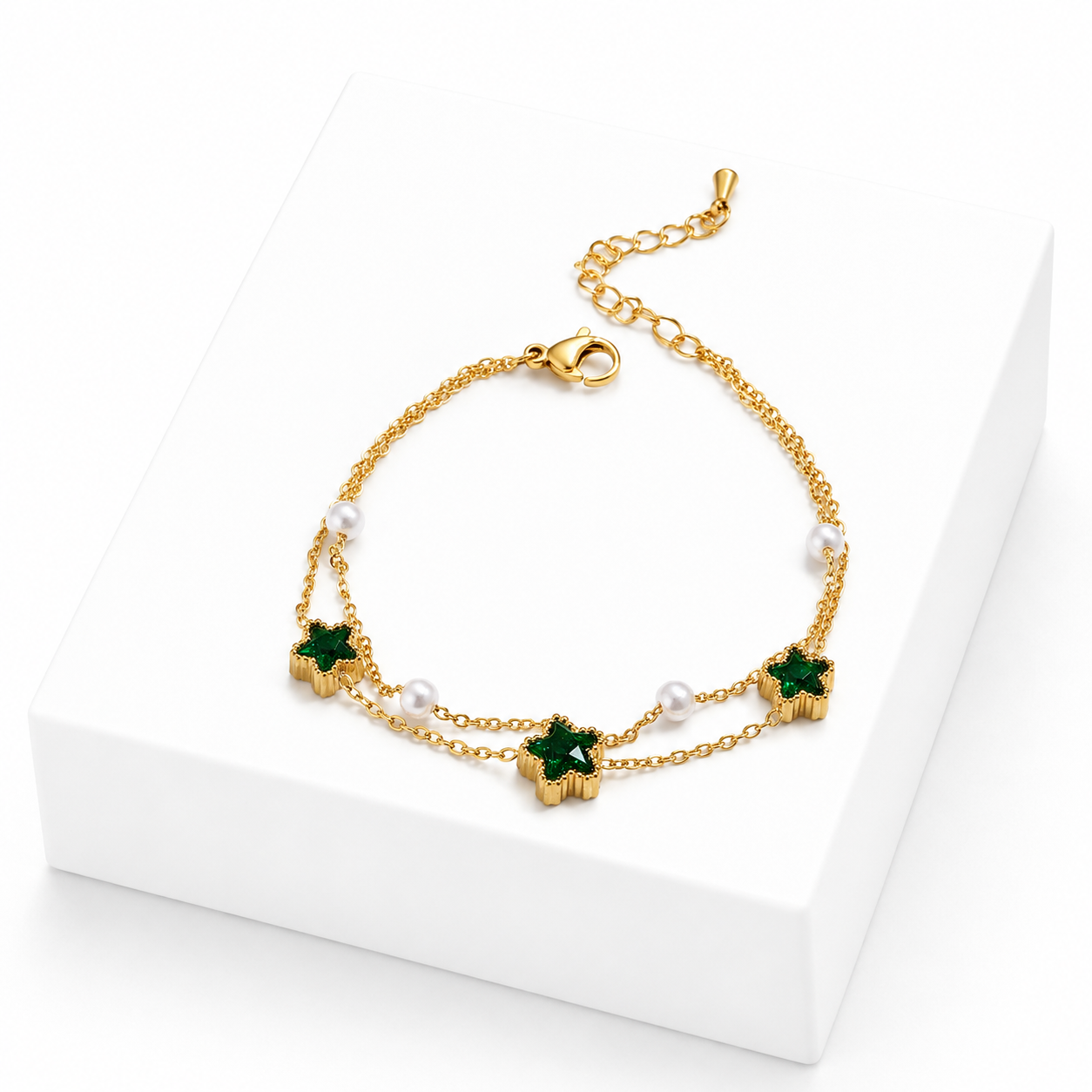Bracelet Étoiles Émeraude