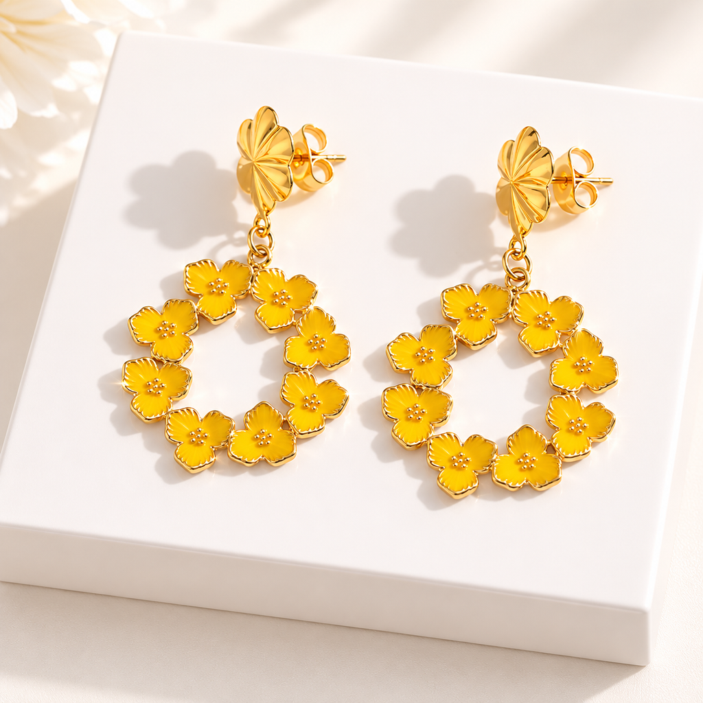 Boucles Soléia Jaune