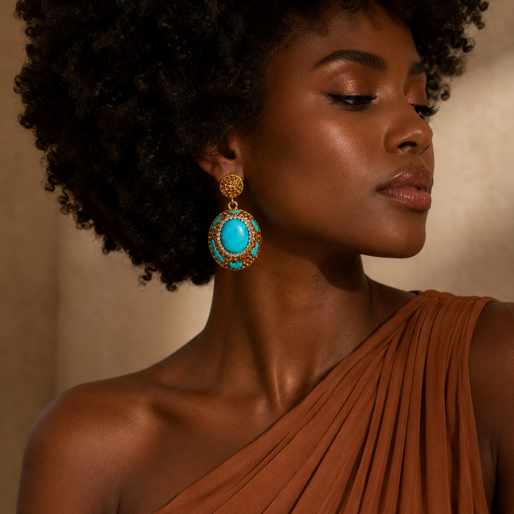Boucles Turquoise Impériale