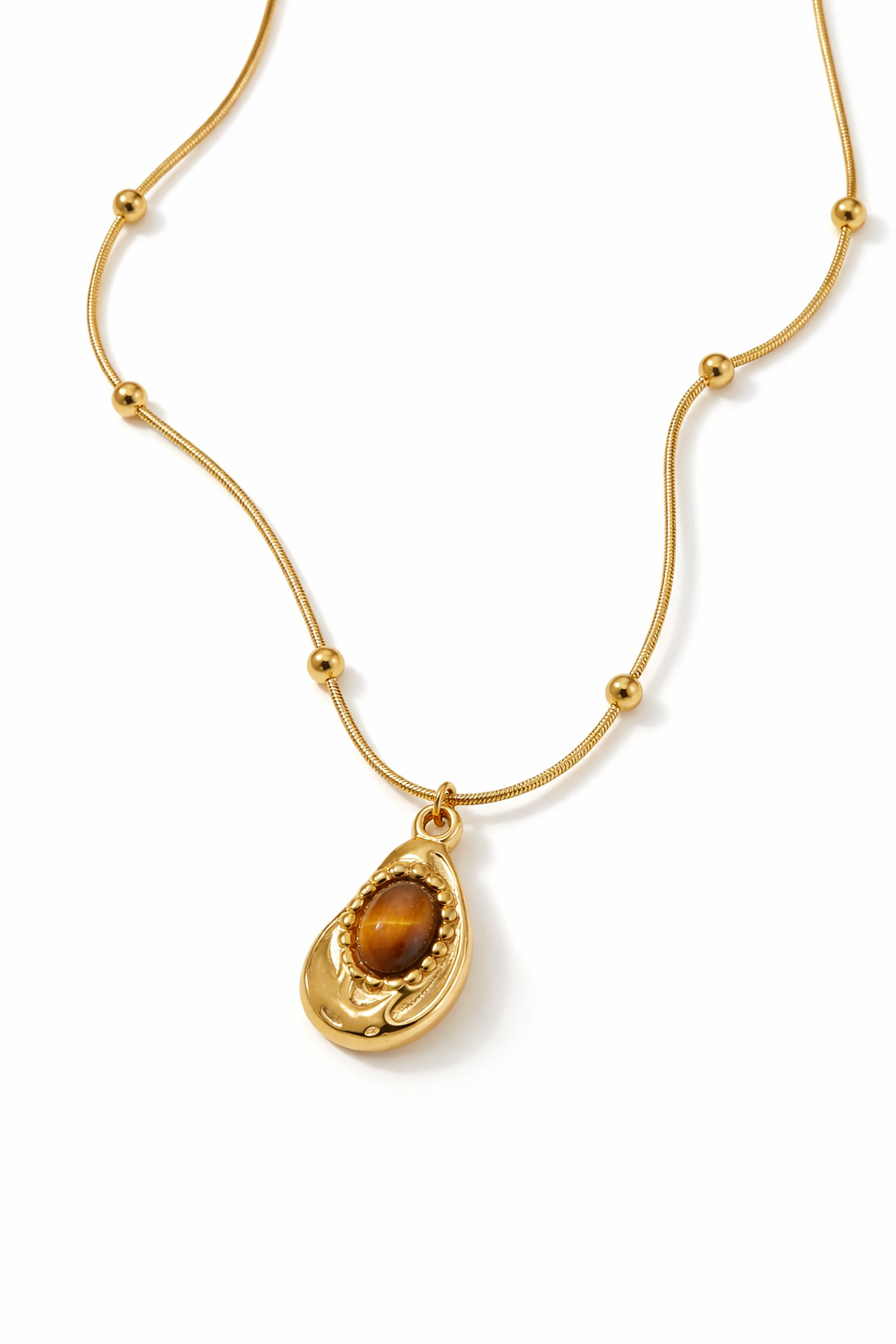 collier Maé – Ambre dorée