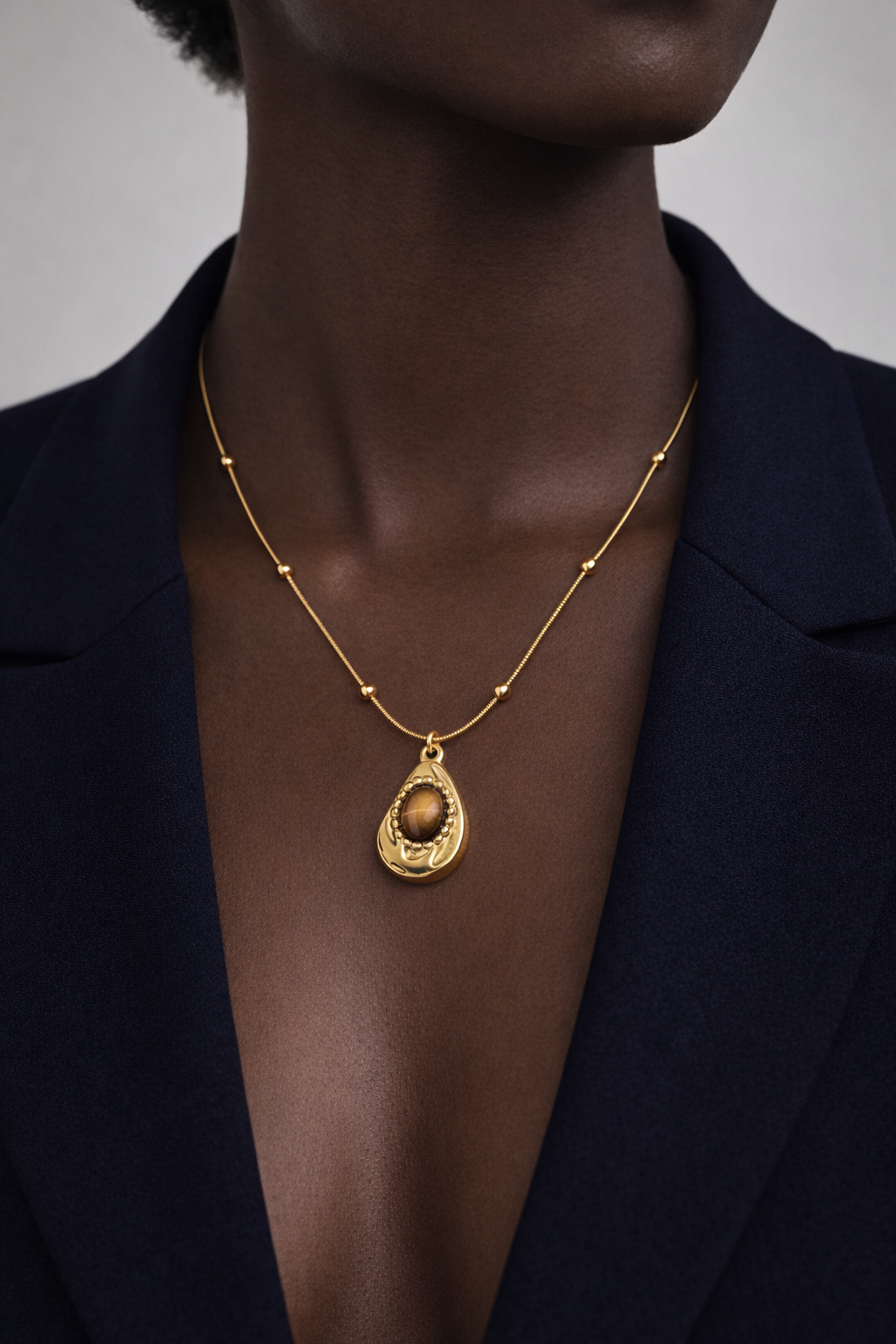 collier Maé – Ambre dorée