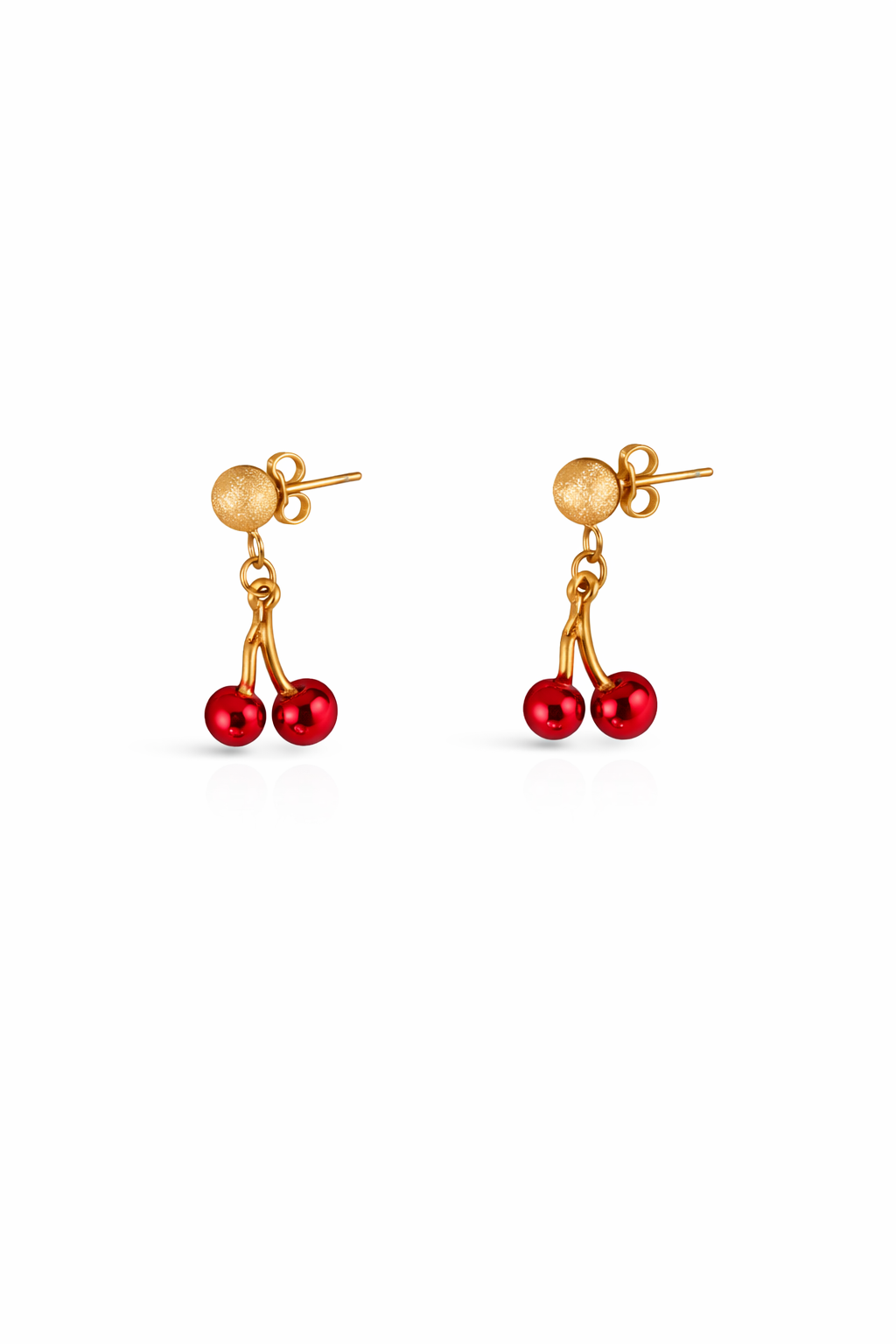 Boucles d’oreilles cerises – acier inoxydable