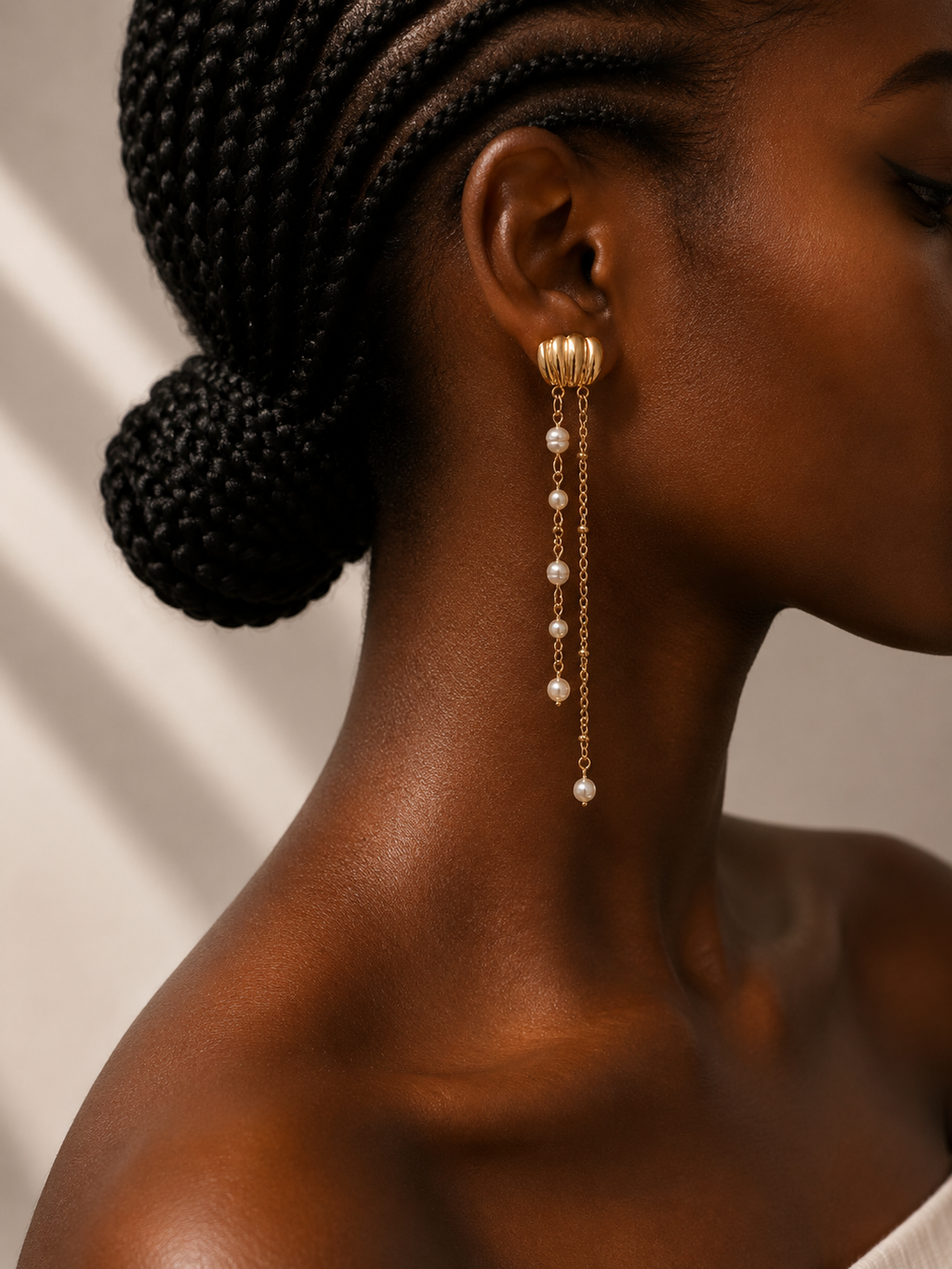 Boucles d'oreilles Perle Nature