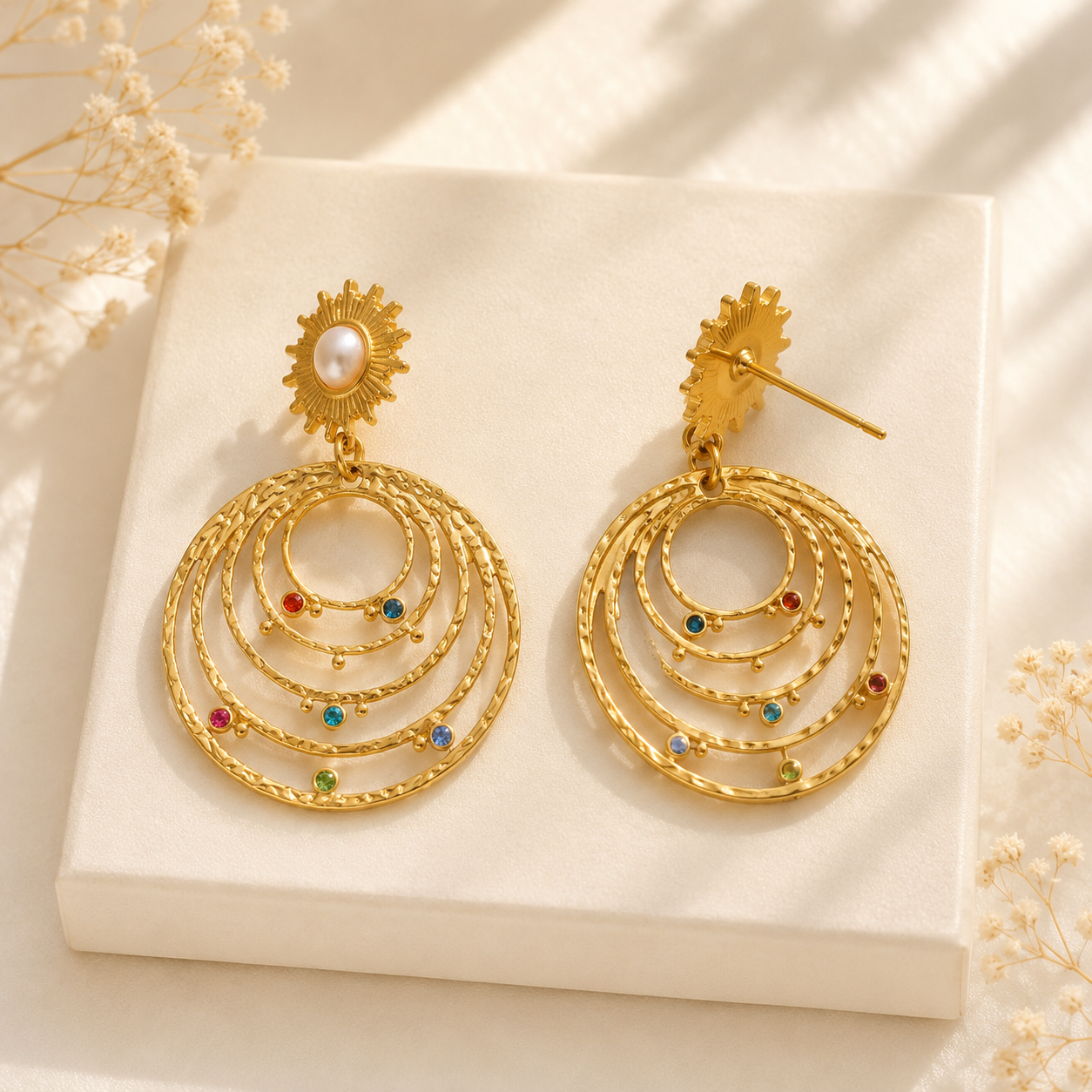 Boucles d'oreilles Cercles Unis