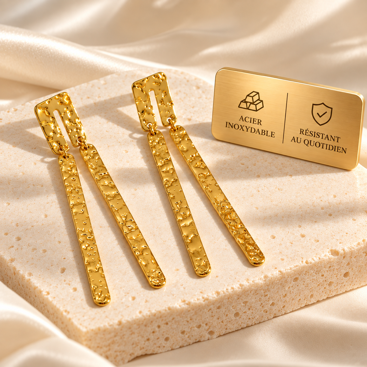 Lignes / Boucles d’oreilles en acier inoxydable