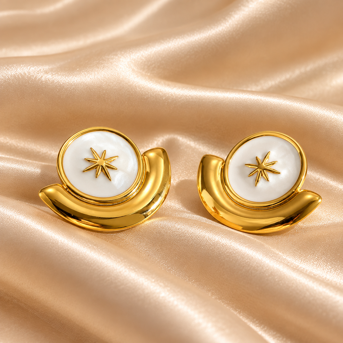 Astre / Boucles d’oreilles en acier inoxydable