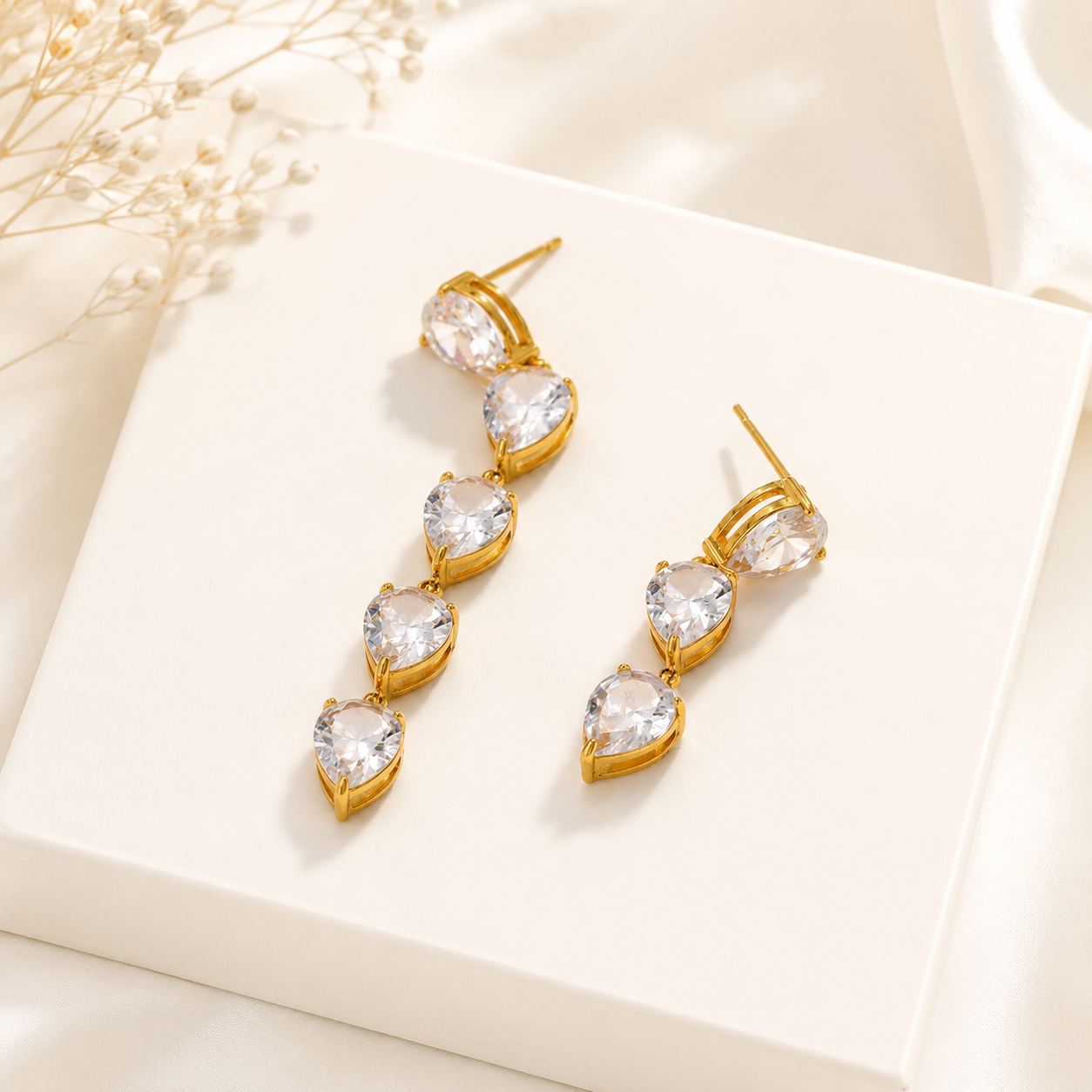 Boucles d'oreilles Éclat de Cœur Asymétriques