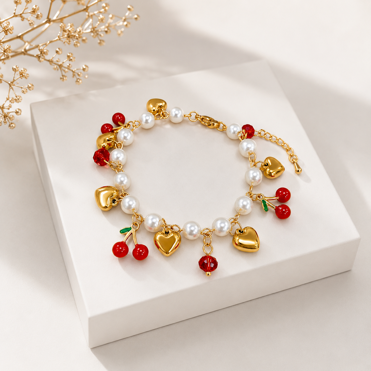 Bracelet Cerise d’Or – Douceur & Éclat