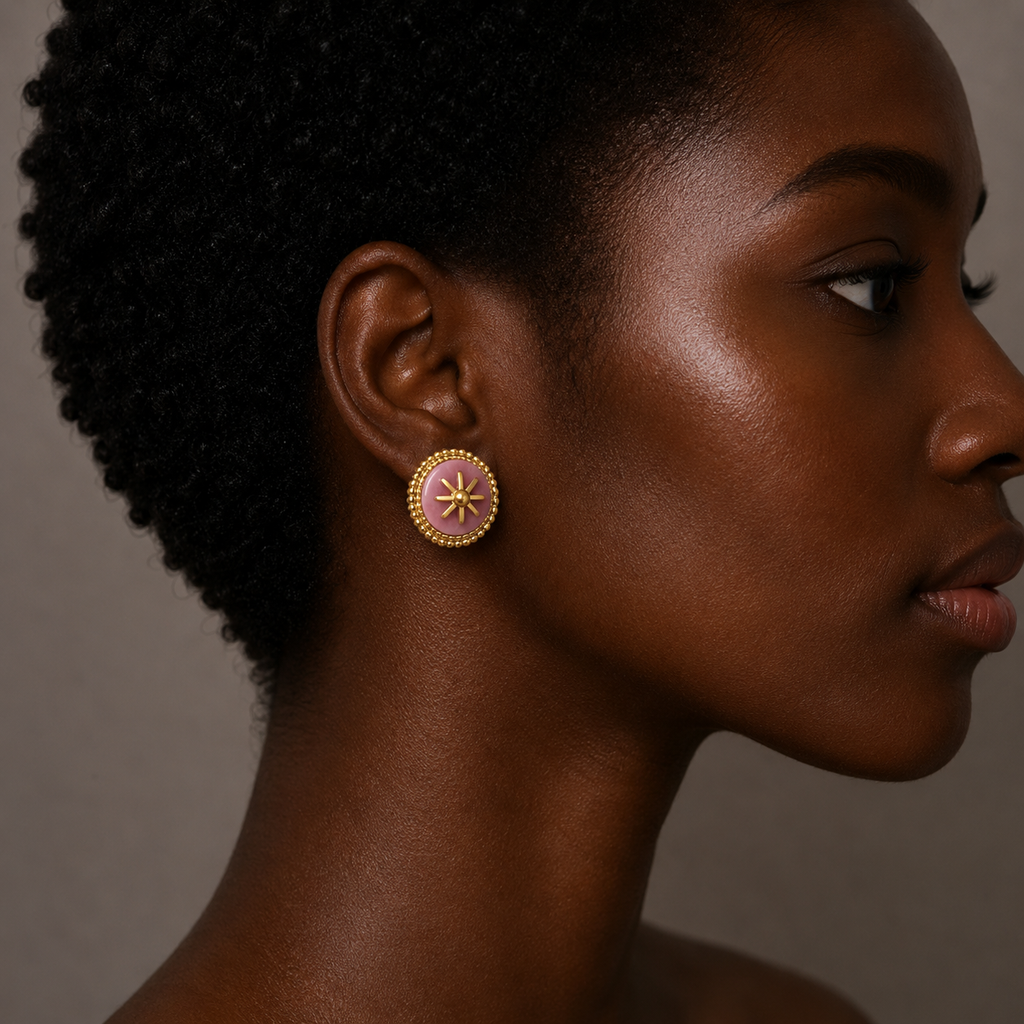 Boucles d'oreilles Étoile Rosée