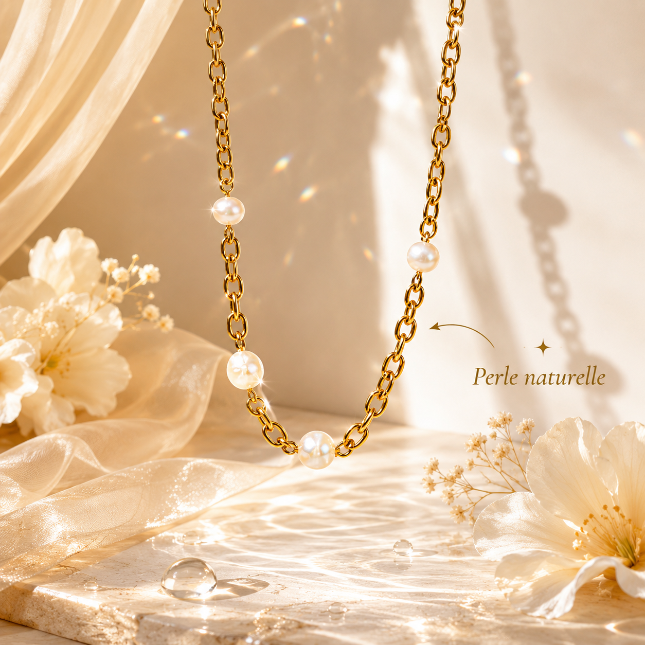 Collier Perle Nature