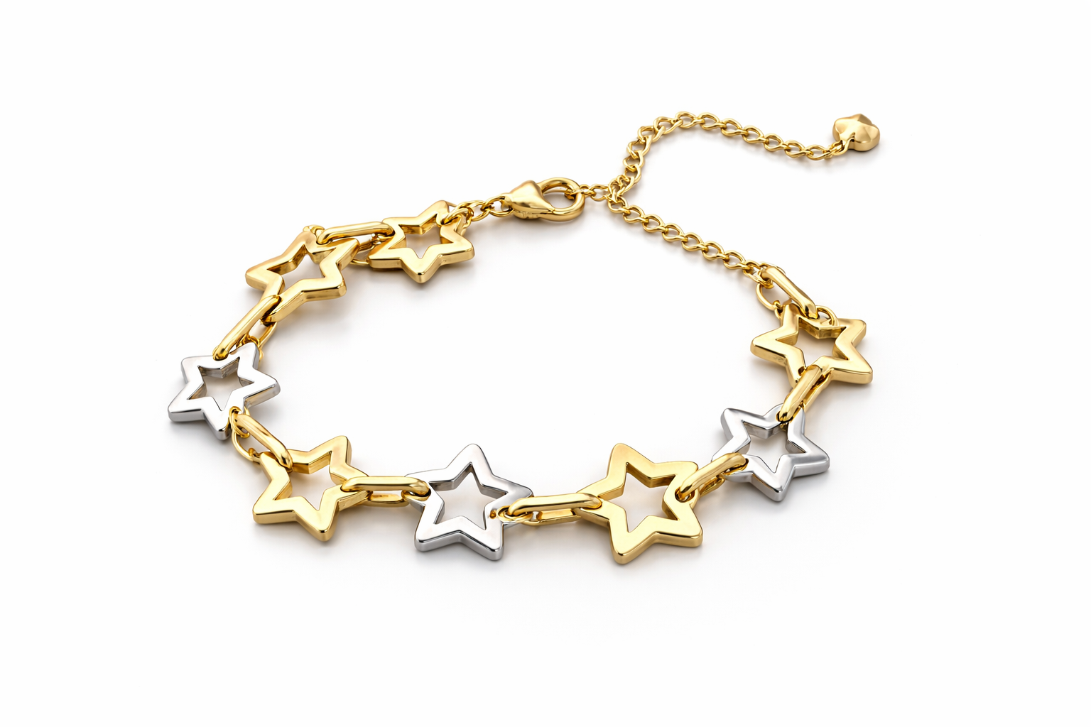 Bracelet Étoiles Bicolore – Harmonie Doré & Argenté