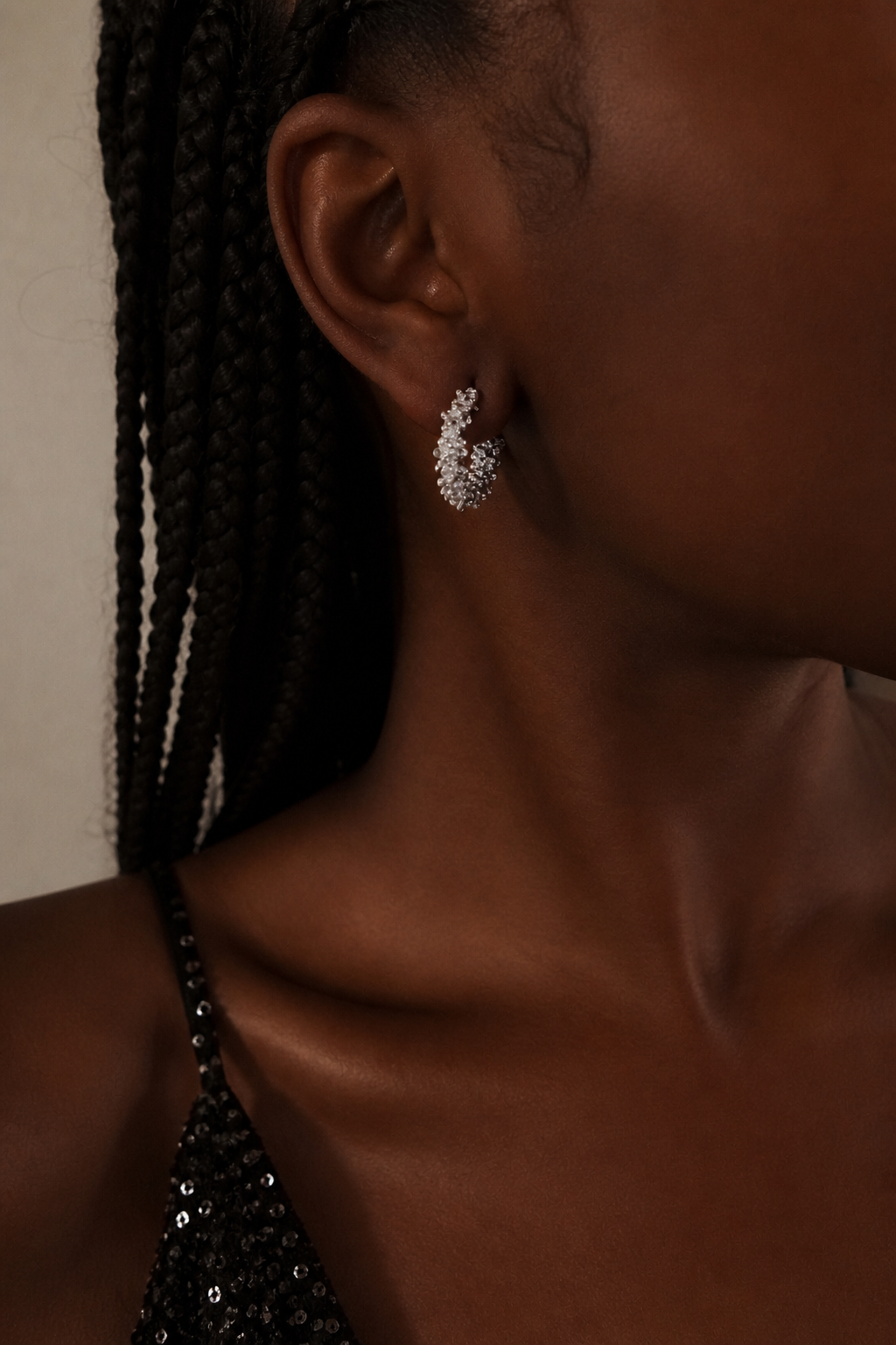 Boucles Halo Éclat – créoles scintillantes