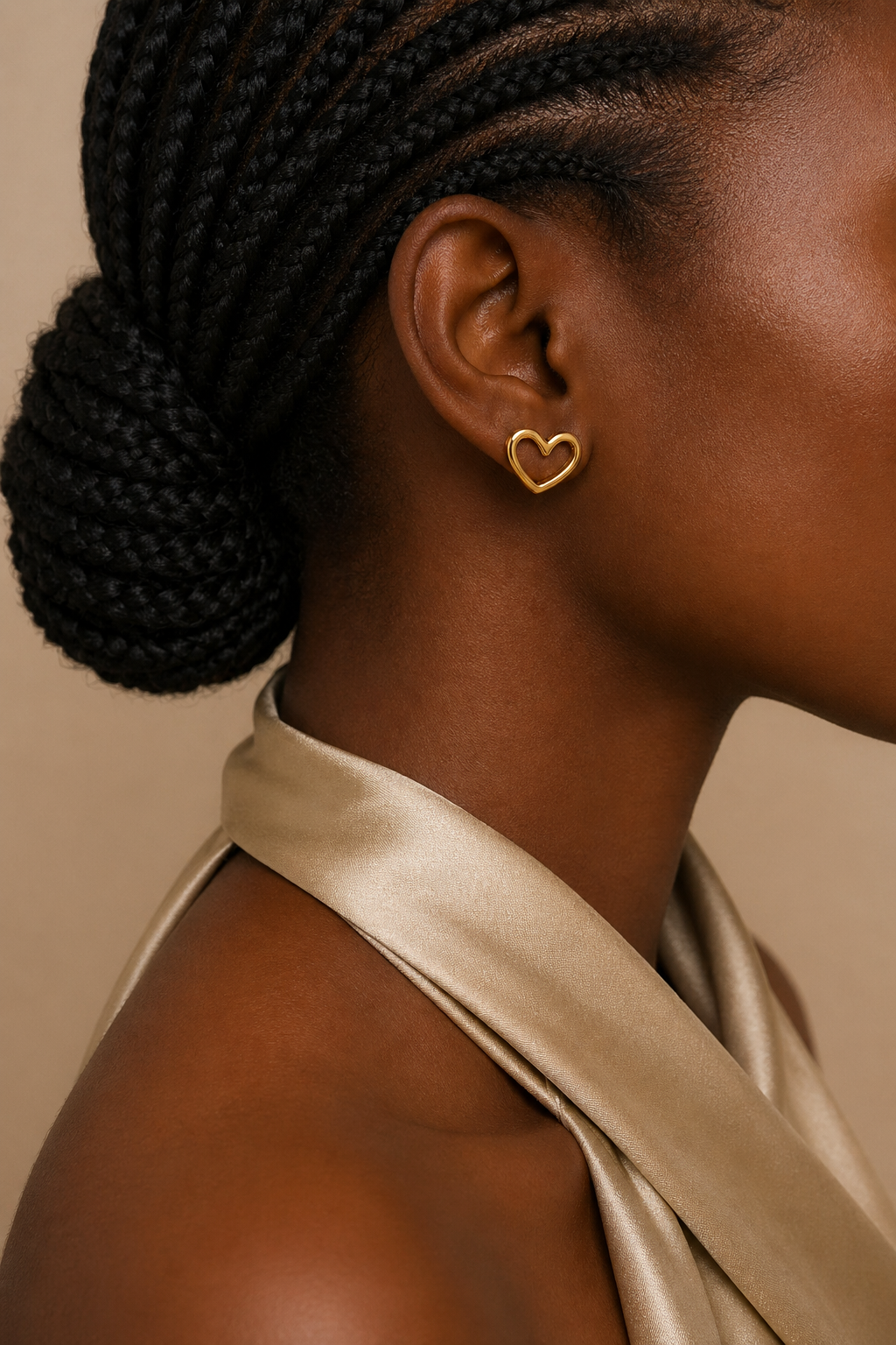 Mini Boucles d’Oreilles Cœur Doré