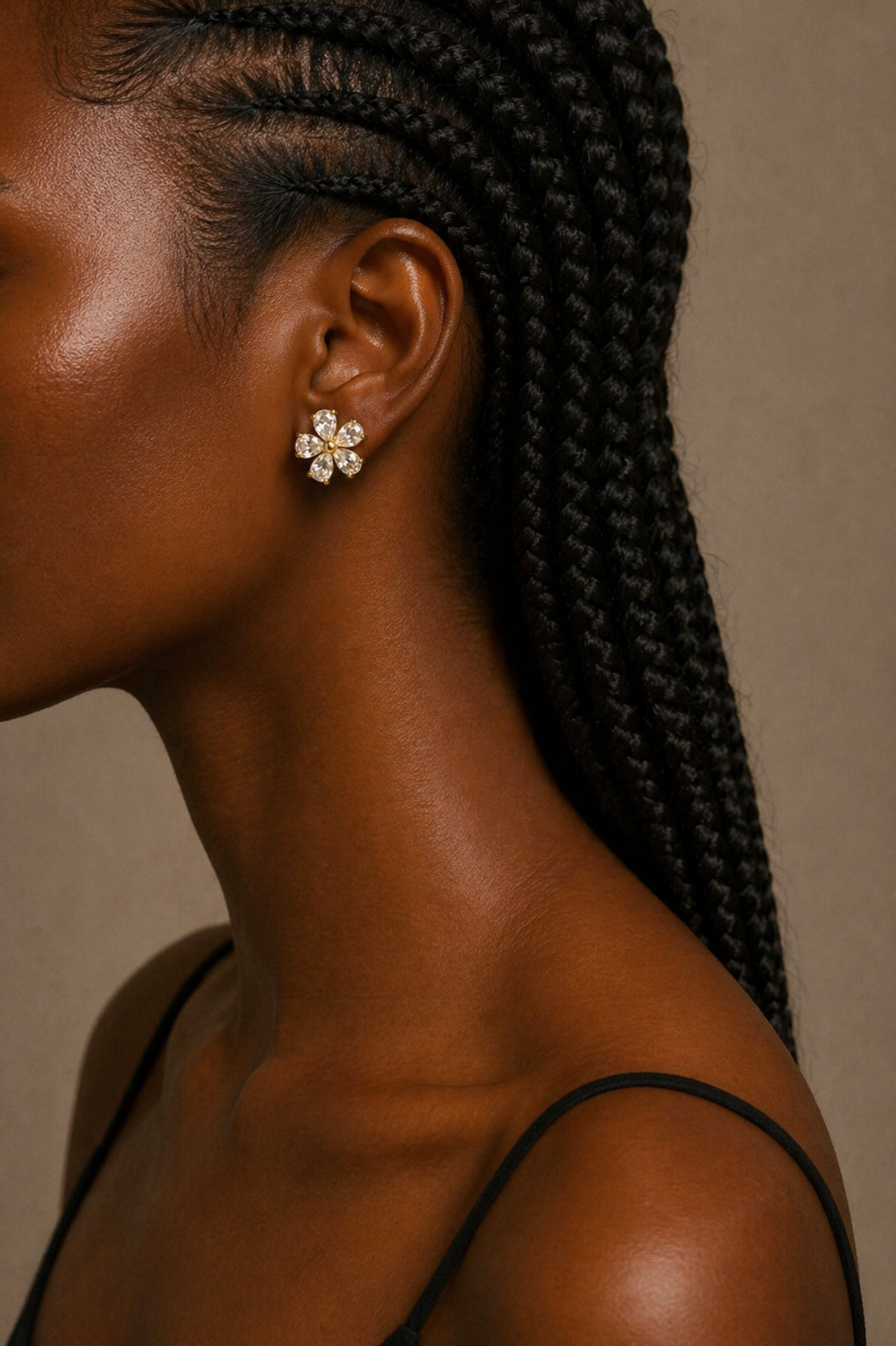 Boucles d’oreilles Fleur Éclat Doré