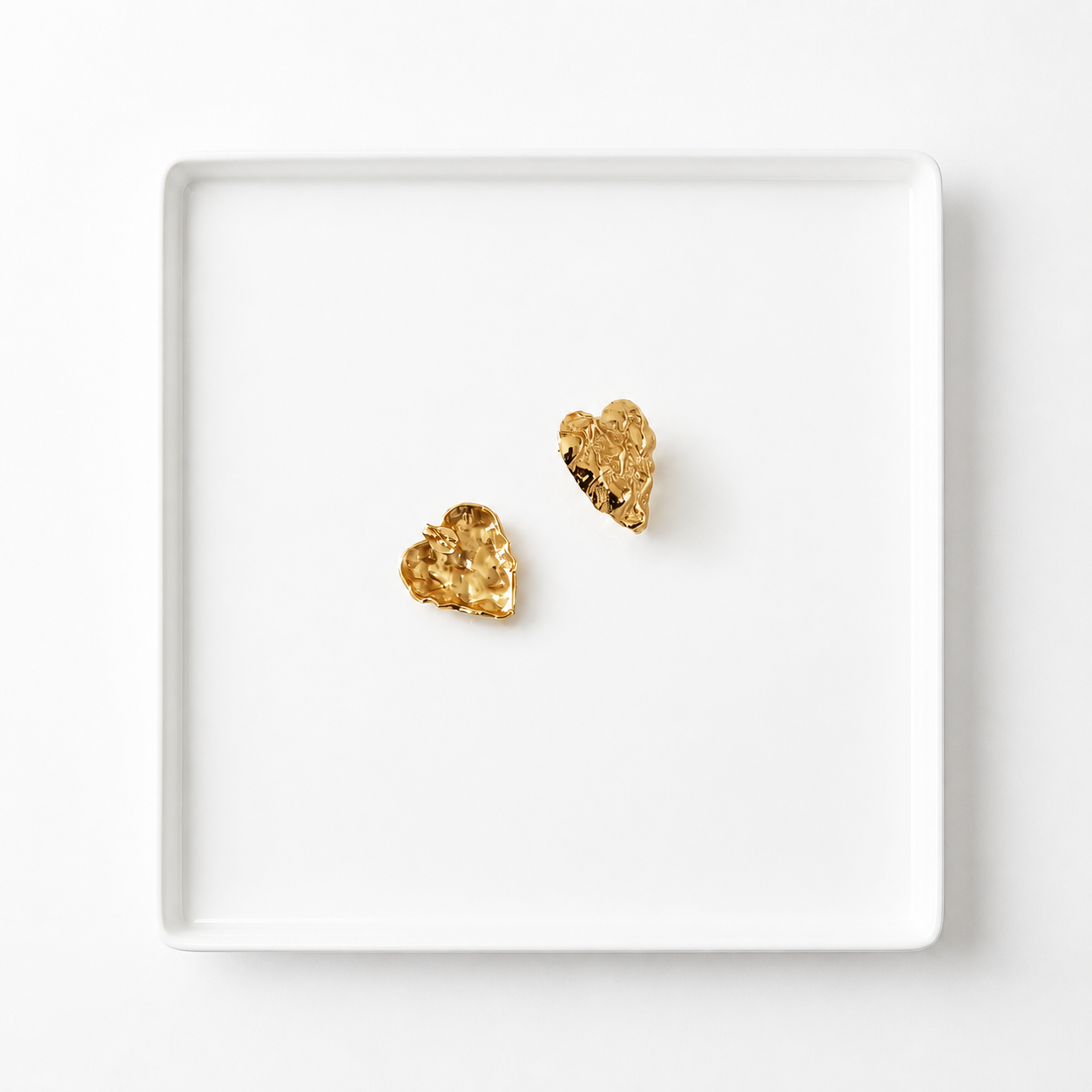 Boucles d’oreilles cœur texturé