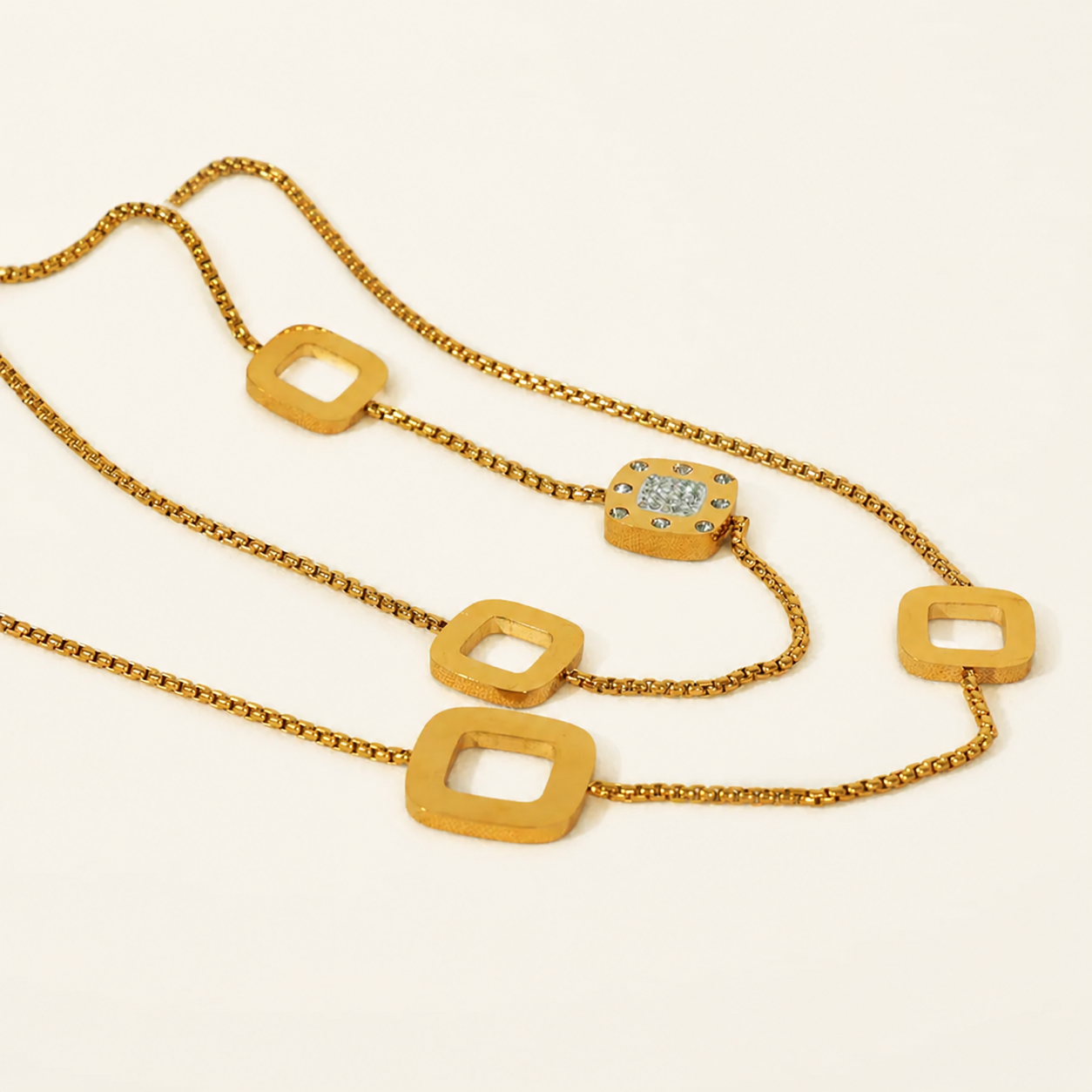 Collier Sautoir Cime Carrée