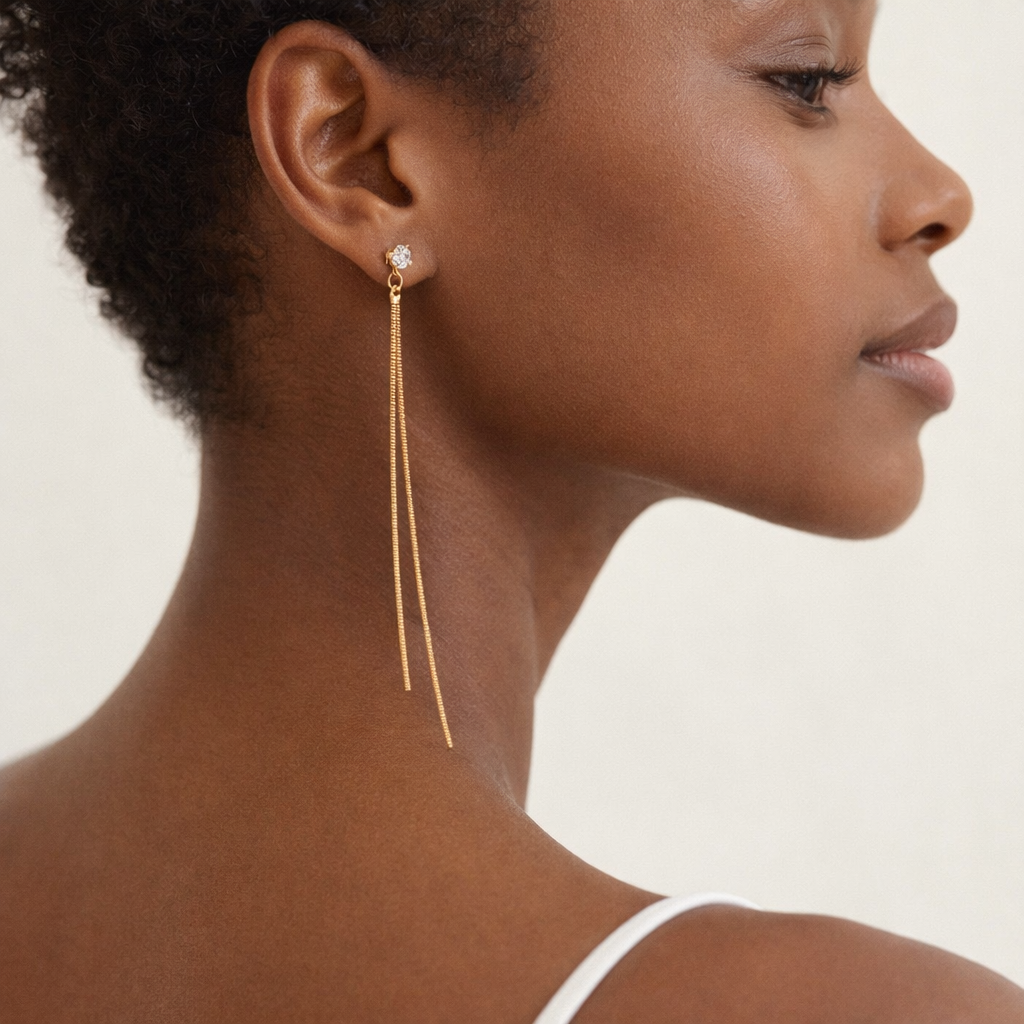 Boucles d'oreilles ligne fine