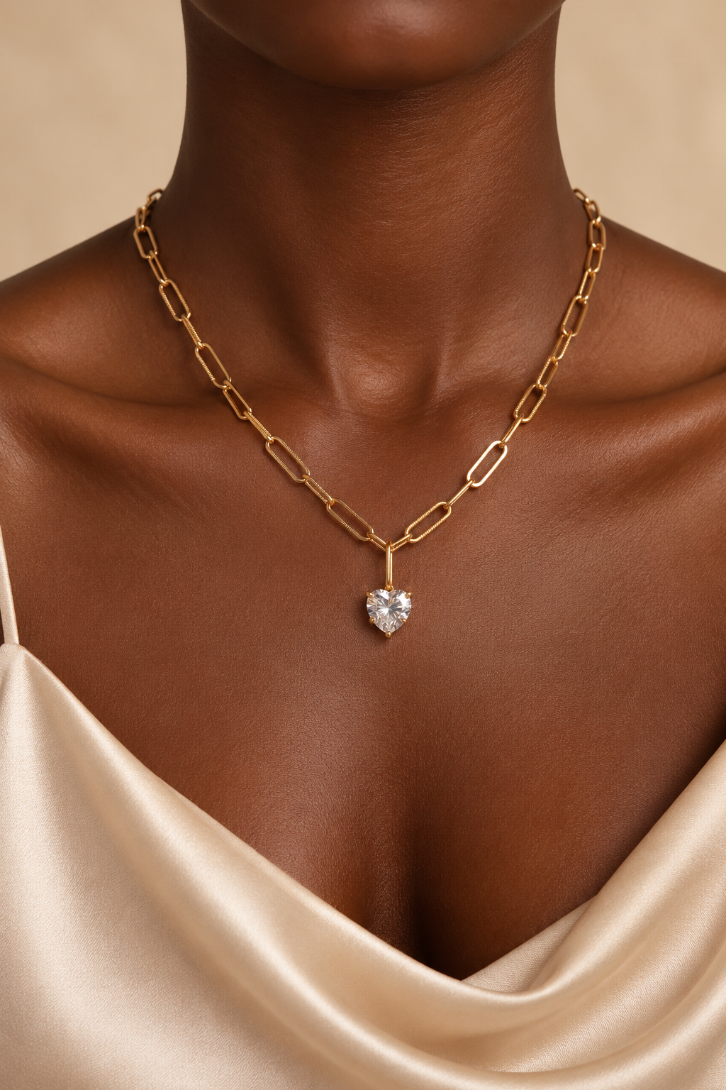 Collier Cœur Zircon