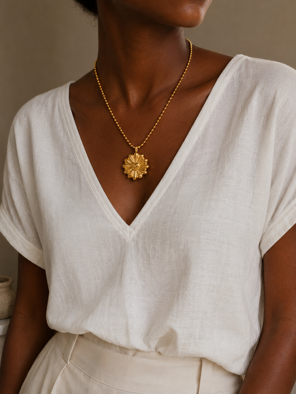 Collier Cœur rayonnant