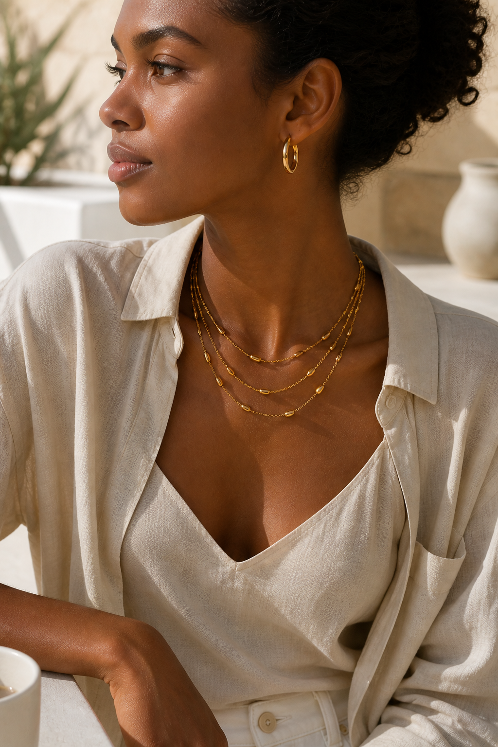 Collier Gouttes Dorées