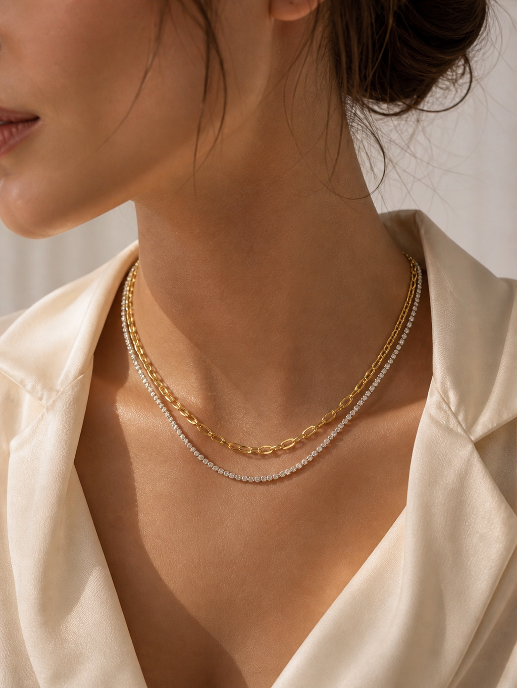 Collier Duo Zircon