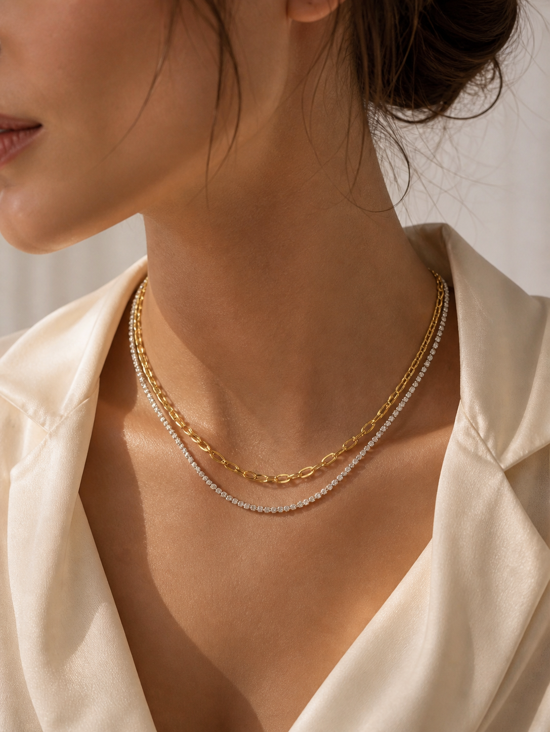 Collier Duo Zircon