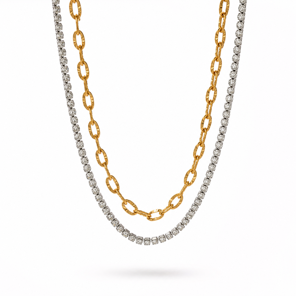Collier Duo Zircon