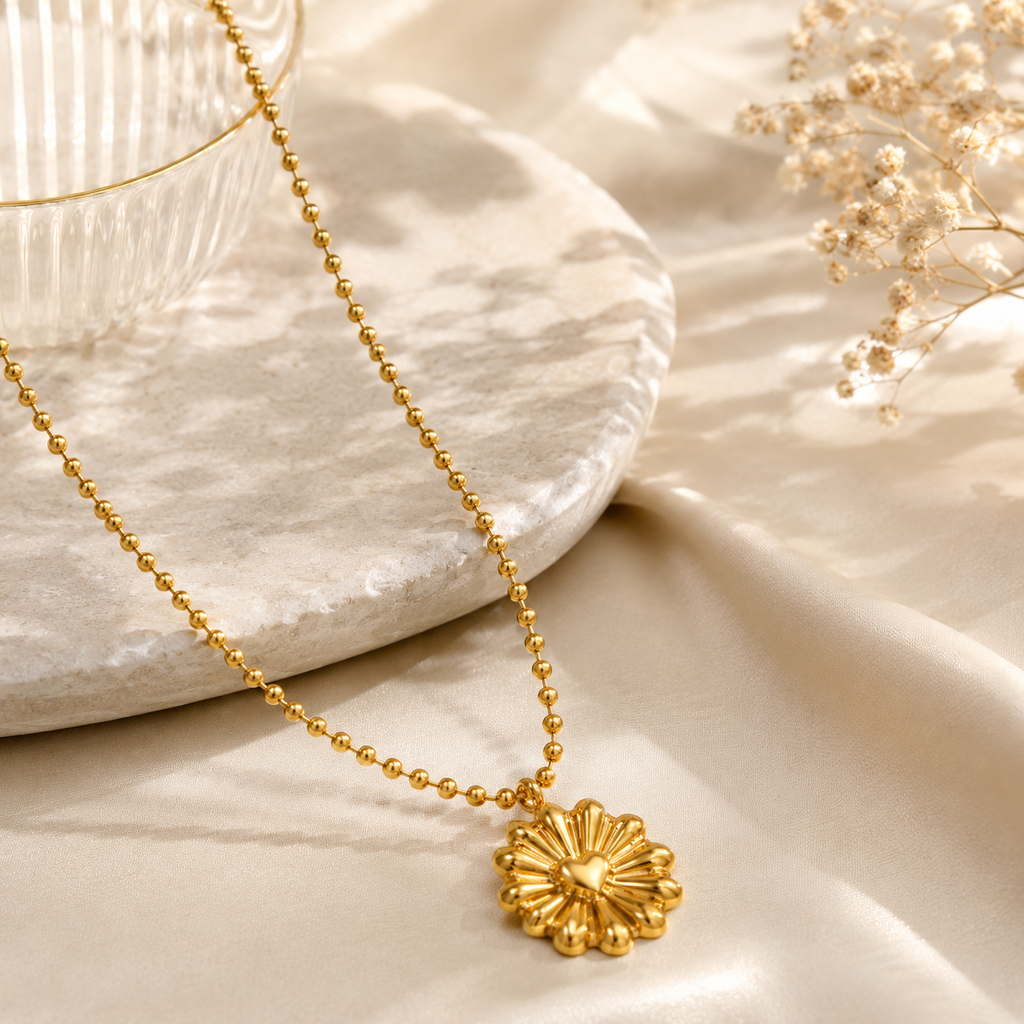 Collier Cœur rayonnant