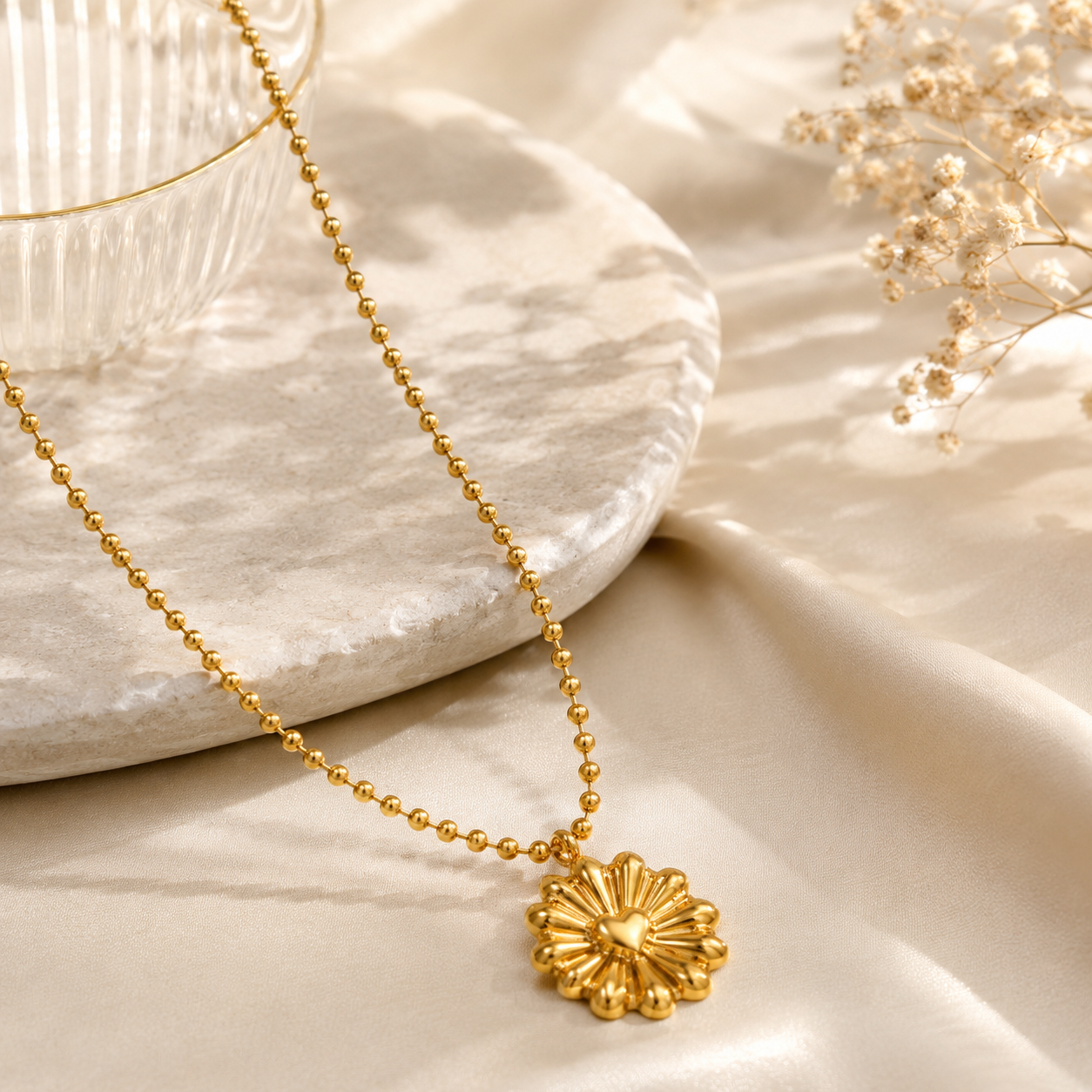Collier Cœur rayonnant