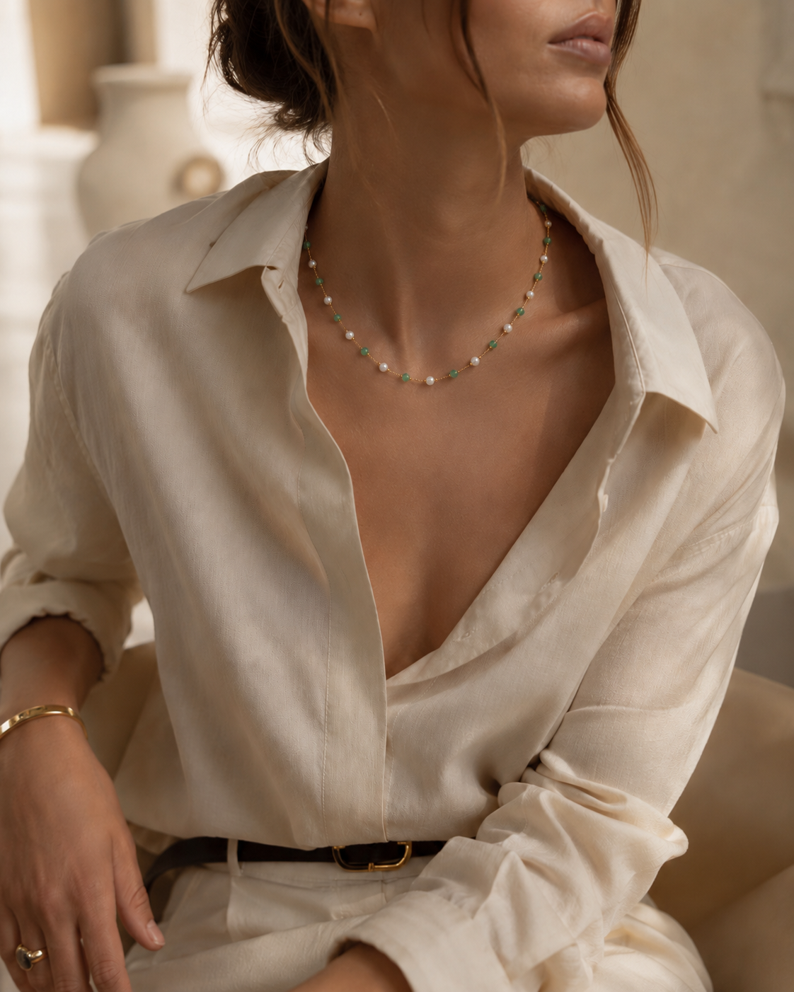 Collier Perle Verte