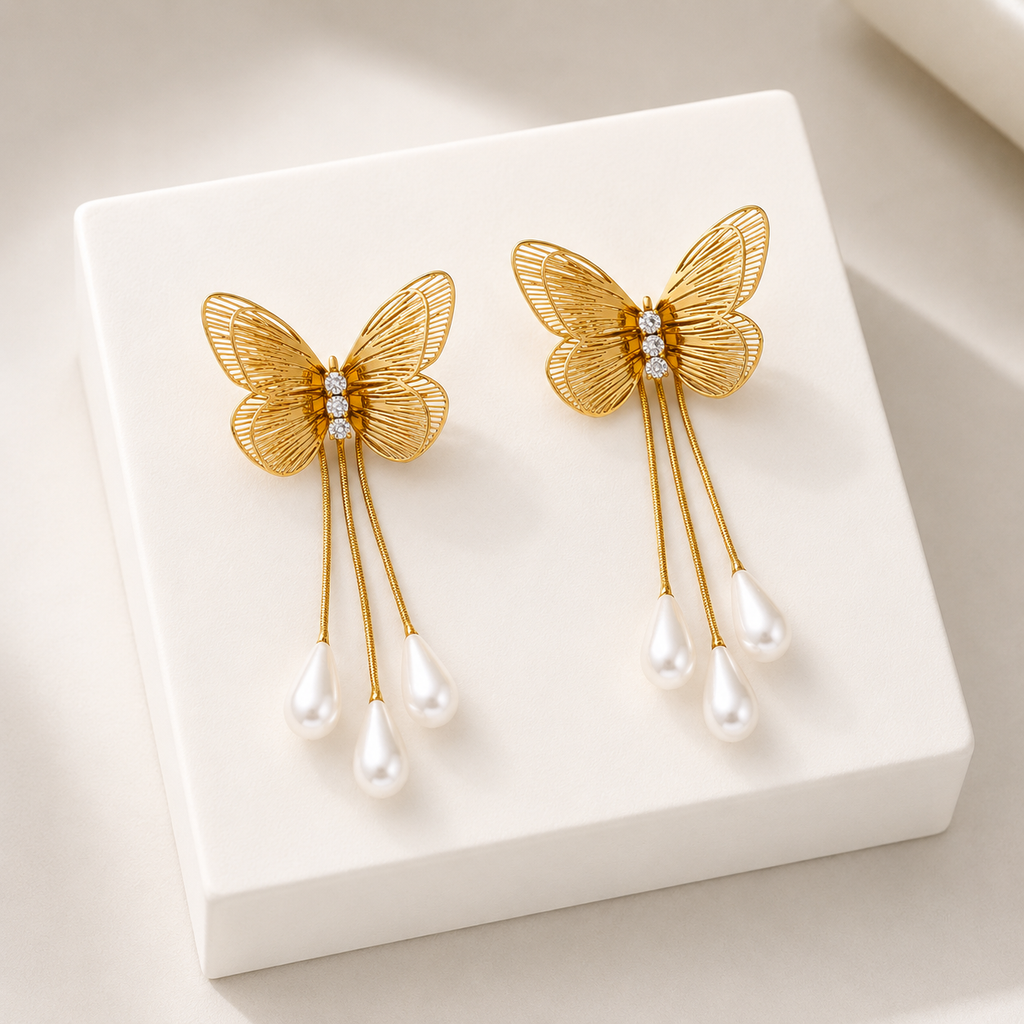 Boucles d'oreilles Papillon Grâce