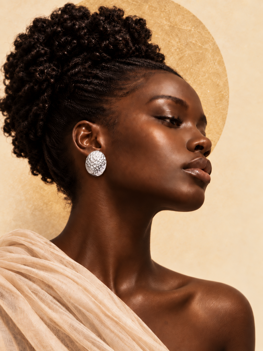 Empreinte / Boucles d’oreilles en acier inoxydable