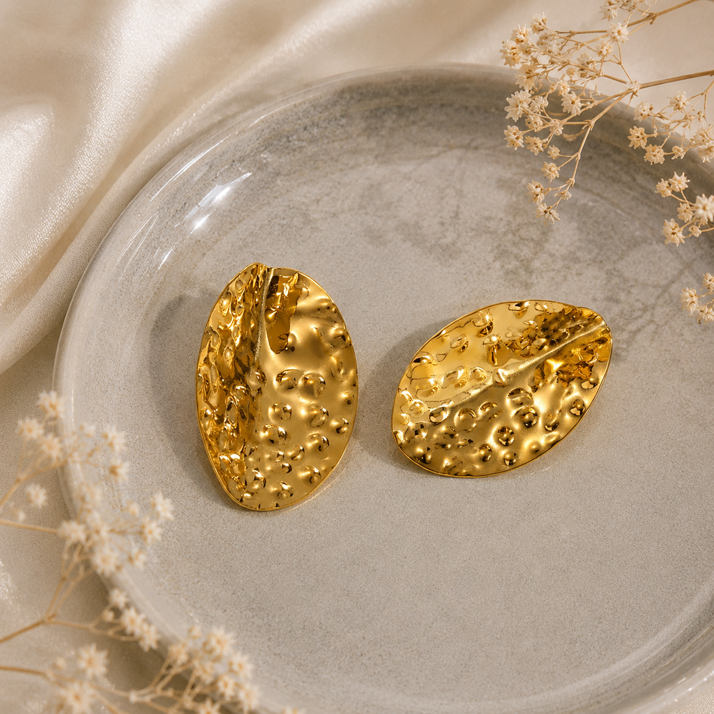 Boucles d'oreilles Martelé