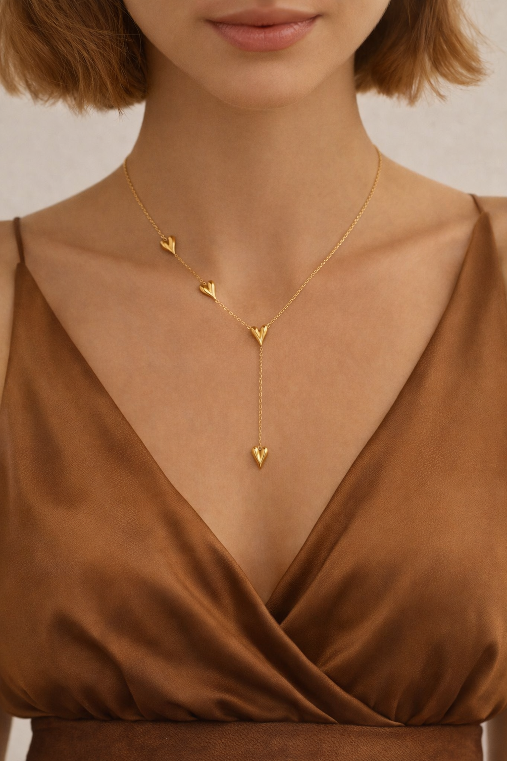 Collier Cœurs Dorés