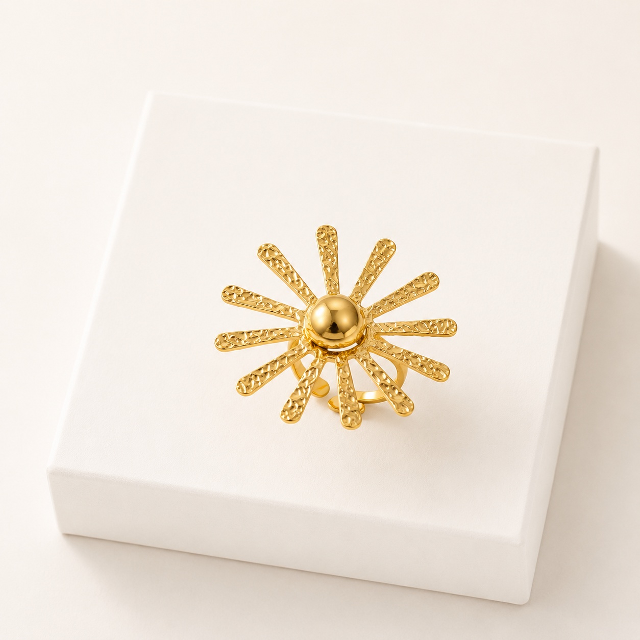 Bague Soleil Sculpté
