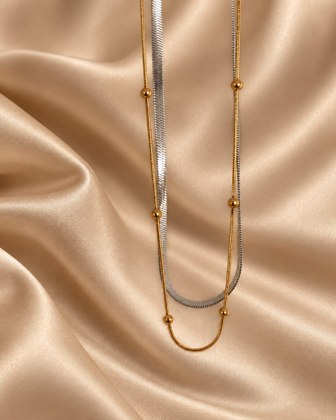 Duo / Collier en acier inoxydable