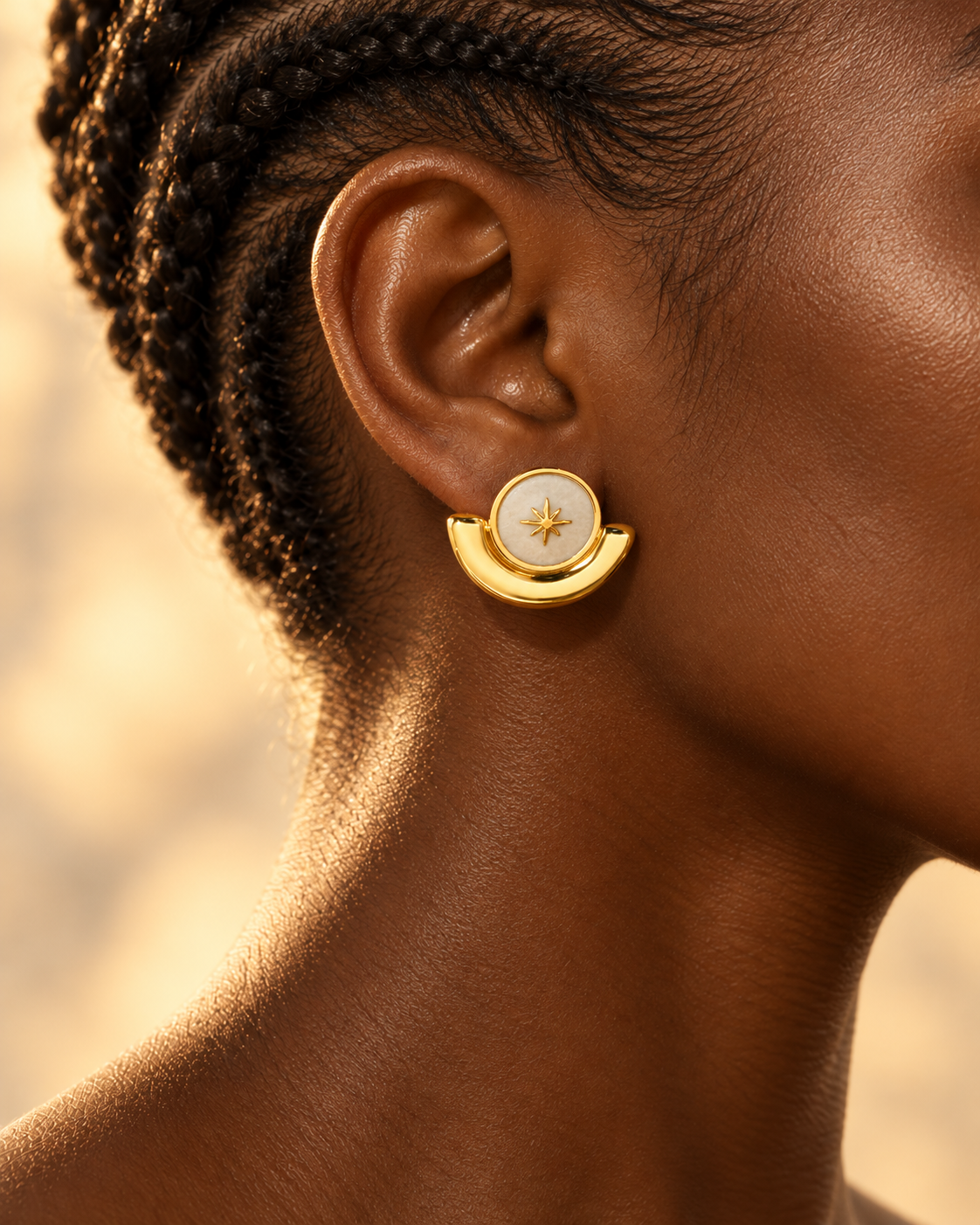 Astre / Boucles d’oreilles en acier inoxydable