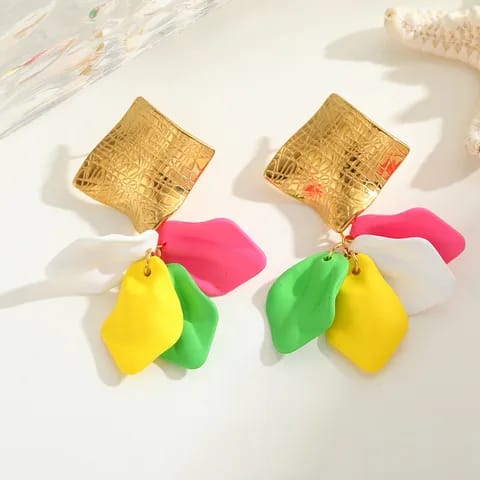 Boucles Pétales Multicolores – Danse d’Éclat