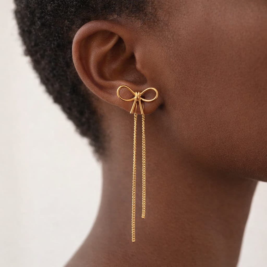 Boucles d'oreilles Ruban Élégance