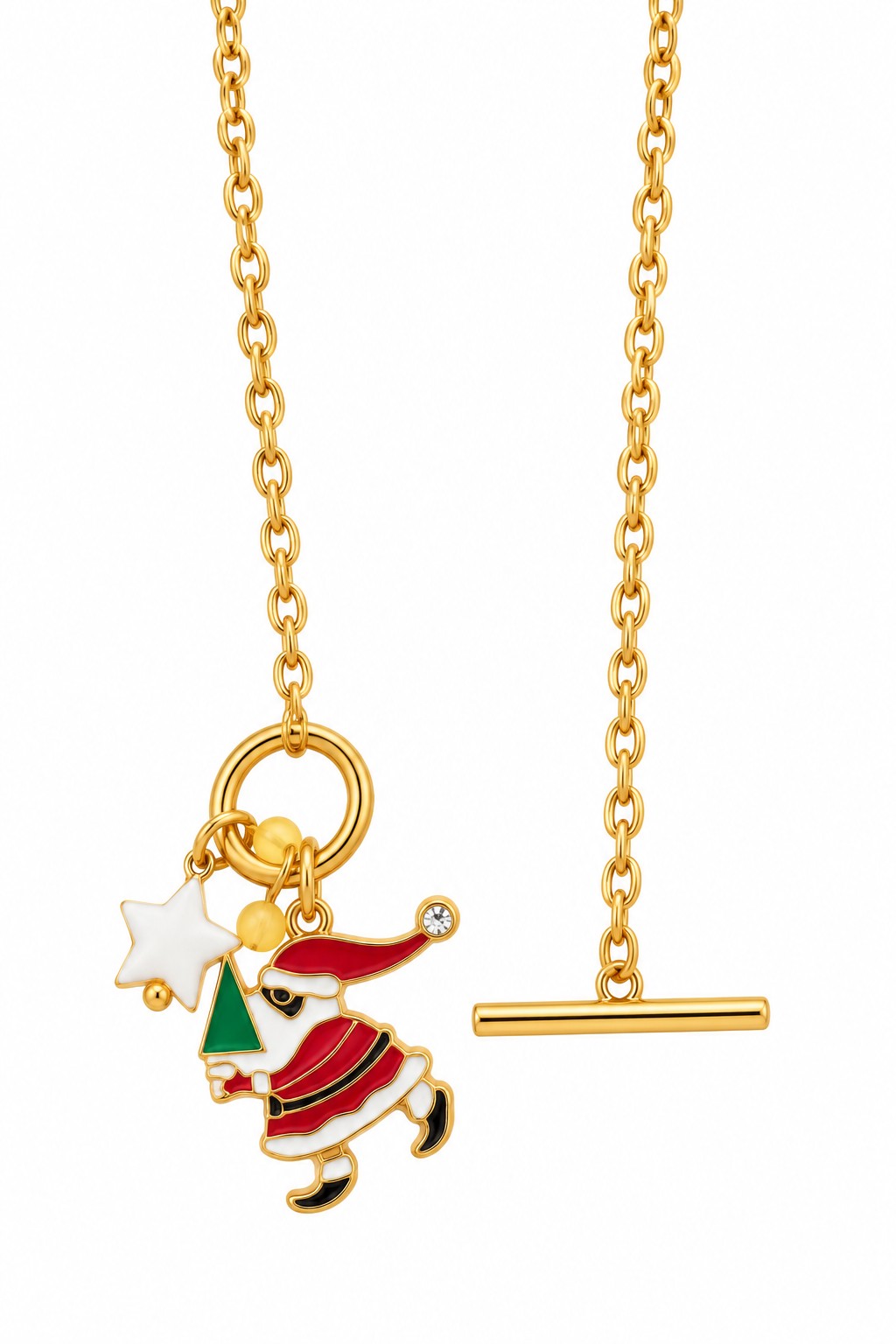 Collier Joyeux Noël / Père Noël, vue 1